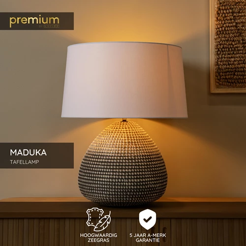 Lucide MADUKA - Tafellamp - Ø 45 cm - 1xE27 - Naturel | Premium - USP